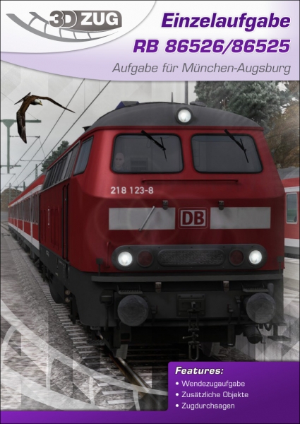 [3DZUG] Einzelaufgabe RB 86526/86525 – für München-Augsburg – jetzt erhältlich!