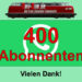 400 Abonnenten auf WhatsApp – Ihr seid der Hammer!