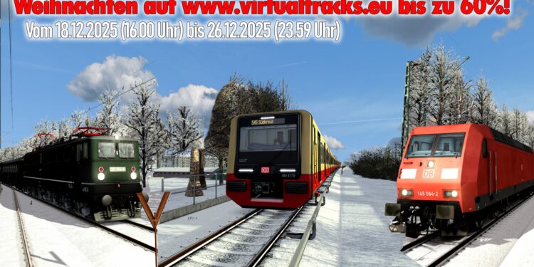[virtualTracks] Weihnachtssale und Weihnachtszug 2025 für Berlin JWD
