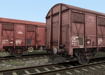 [JaskSoft] Gedeckte Güterwagen Gs 402 SNCF/CFL Epoche IV/V – Pack 3