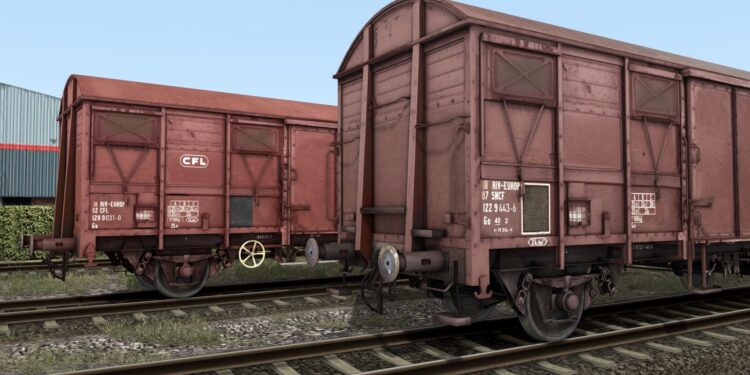 [JaskSoft] Gedeckte Güterwagen Gs 402 SNCF/CFL Epoche IV/V – Pack 3