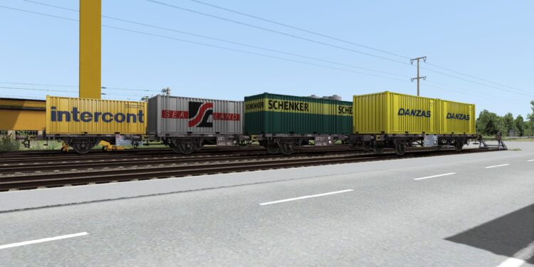 [JaskSoft] DB/SBB CFF Containerwagen Lgjs 578 Epoche IV – Pack 2 erhältlich