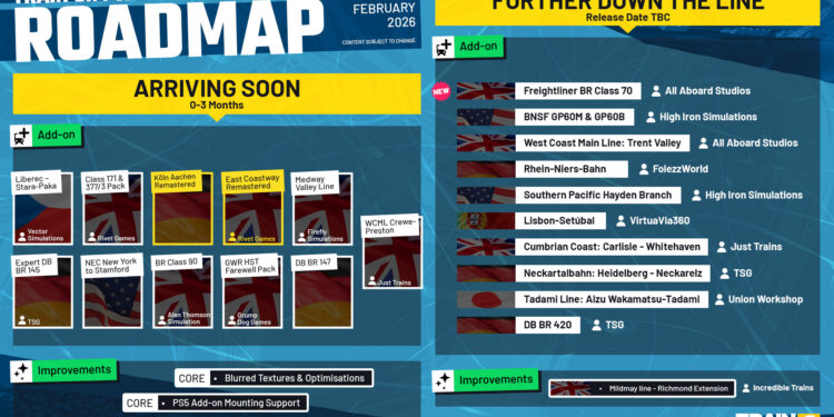 [DTG] Februar-Roadmap 2026 für Train Sim World