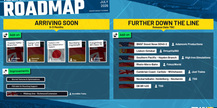 [DTG] Train Sim World 6 – Roadmap für Juli 2026
